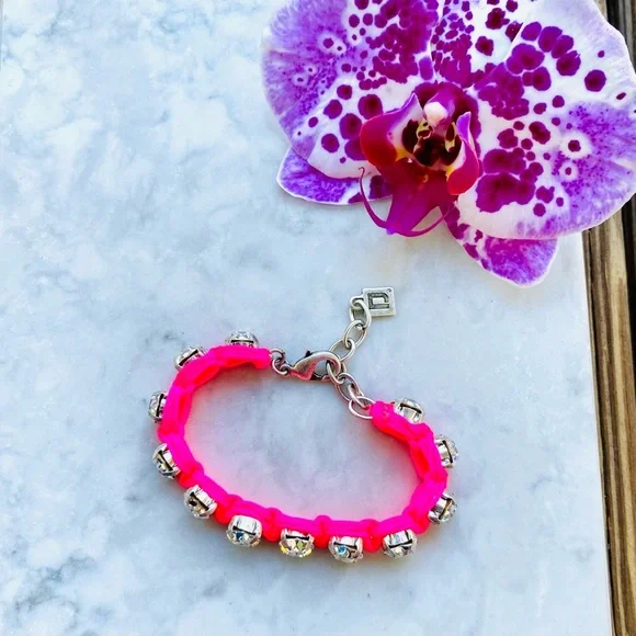 DANNIJO Ellen Pink Crystal Bracelet NWT - Picture 4 of 16